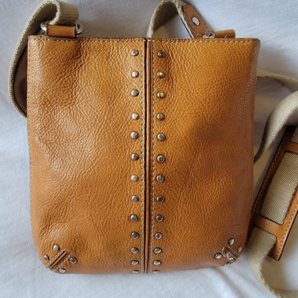Michael Kors small British Tan Leather Crossbody Handbag